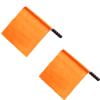 Pair of Stainless Steel Soccer Linesman Flags, Referee Flag Set, Football Boundary Flags for Training, Officiating, Field Marking, Coach Tool, By TINGXIN
