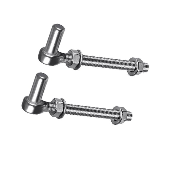 Pair Steel J Bolts Post Hinges Heavy Duty Gate Hinges Rustproof Door Hinges Corrosions Resistant Door Hinges for Outdoor Gate