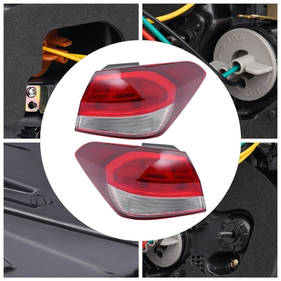 Pair Tail Light Assembly Left and Right Outer Tail Light Red Tail Light Lamp For 2017-2018 Kia Forte EX, LX, S, SX