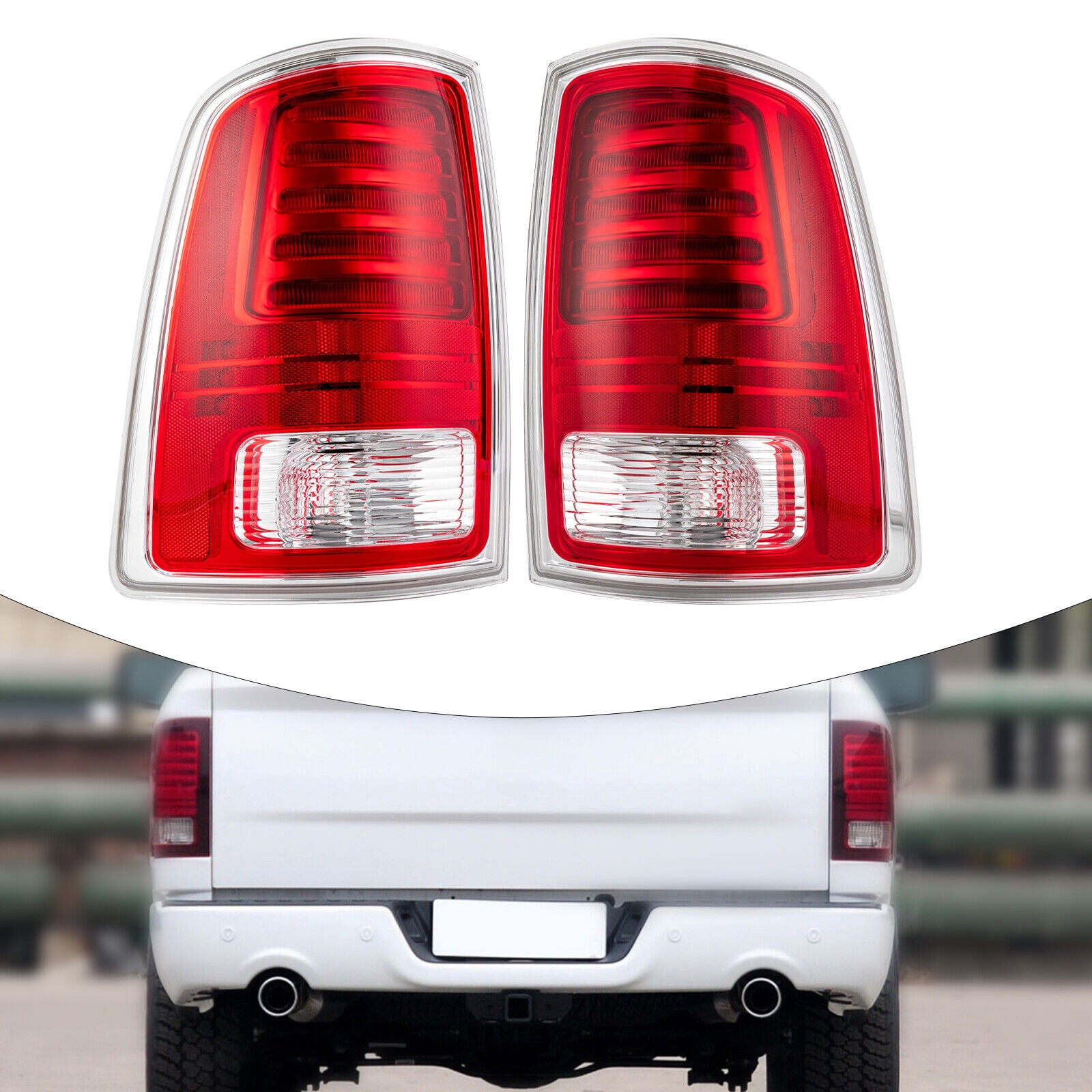 RED WOLF 2-Pack Rear Tail Turn Signal Light Socket - Fits Dodge Ram 1500/2500/3500 2009-2020, OEM# 68226719AA