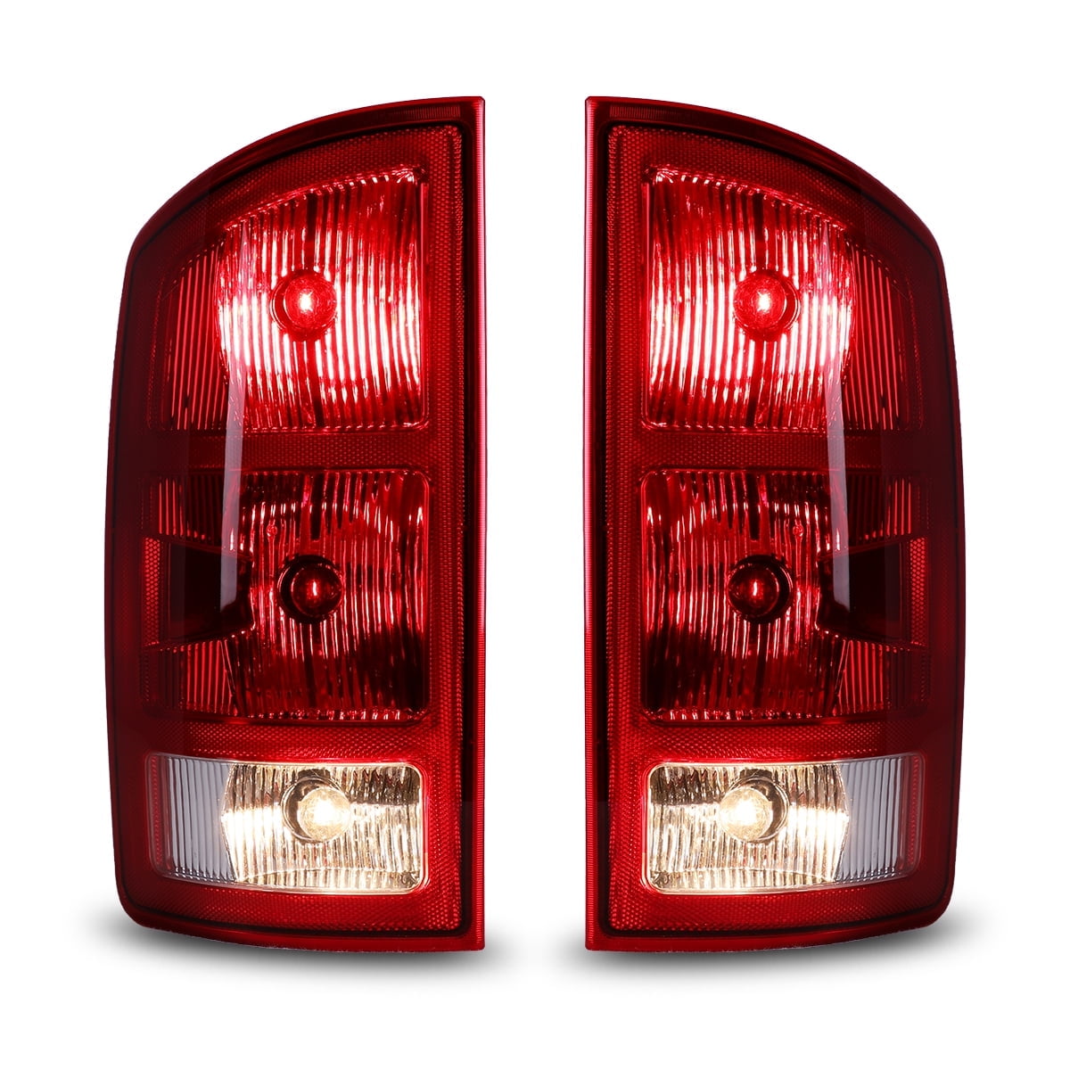 Pair Tail Lights Fit for 2002-2006 Dodge Ram 1500/2500/3500 Rear Brake Lamps Replacement Left+Right