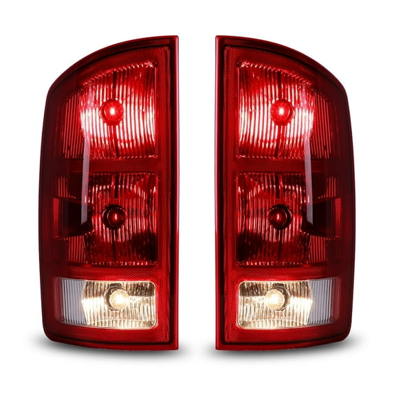 Pair Tail Lights Fit for 2002-2006 Dodge Ram 1500/2500/3500 Rear Brake Lamps Replacement Left+Right