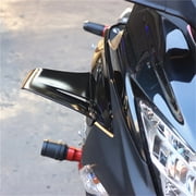 Pair Universal Motorcycle Winglets Aerodynamic Spoiler Wing Kit with Adhesive
