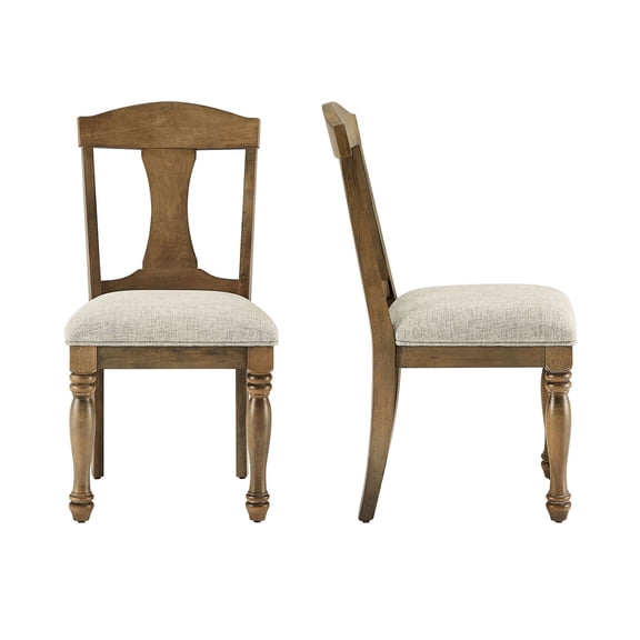 Pair of Upholstered Chairs for Kitchen and Living | Comfortable and Stylish Dining Seating | Rubber Wood Frame and Polyester | Addresses the Issue of Chair Wear and Tear