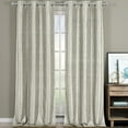 thumbnail image 1 of Pair Voyage Jacquard Thermal Blackout Curtain Panels With Grommets (Set Of 2)&Nbsp;76X84 - Beige, 1 of 5
