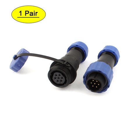 Pair Waterproof Aviation Cable Connector Plug + Socket SD16-7 7 Pin IP68