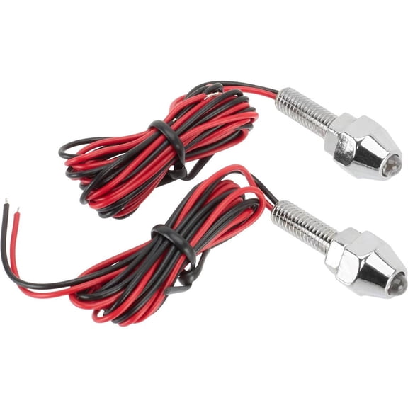 Pair of 12V LED License Plate Bolt Lights, White