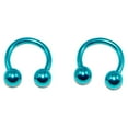 thumbnail image 1 of Pair of 14G Anodized Horseshoe Circular Barbell Surgical Steel - 6 Color Options, 1 of 6