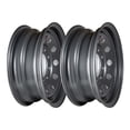 thumbnail image 1 of Pair of (2) 16" x 6" - 8 Lug Silver Mod Solid Steel Trailer Wheel Rim - 8 x 6.5" Bolt Pattern, 1 of 4