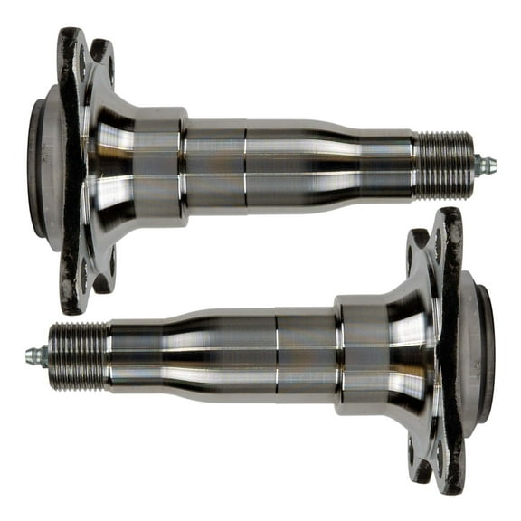 Pair of (2) #84 Weld-On Spindle With Flange for 3500 lb Trailer Axles - 1 3/4" Diameter