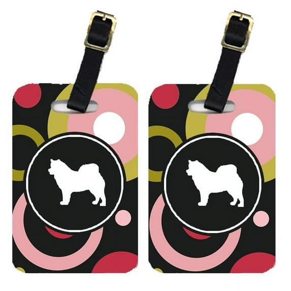 Pair of 2 Alaskan Malamute Luggage Tags