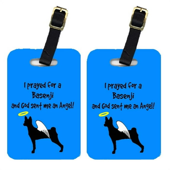 Pair of 2 Basenji Luggage Tags