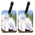 thumbnail image 1 of Pair of 2 Bichon Frise Luggage Tags, 1 of 2
