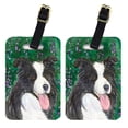 thumbnail image 1 of Pair of 2 Border Collie Luggage Tags, 1 of 2