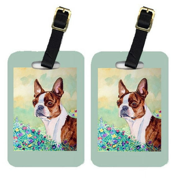 Pair of 2 Boston Terrier Luggage Tags