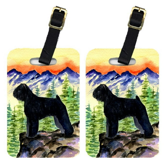 Pair of 2 Bouvier des Flandres Luggage Tags
