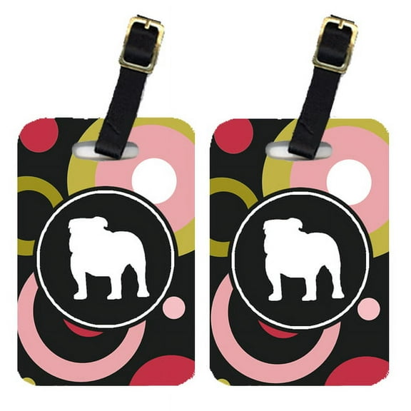 Pair of 2 Bulldog Luggage Tags