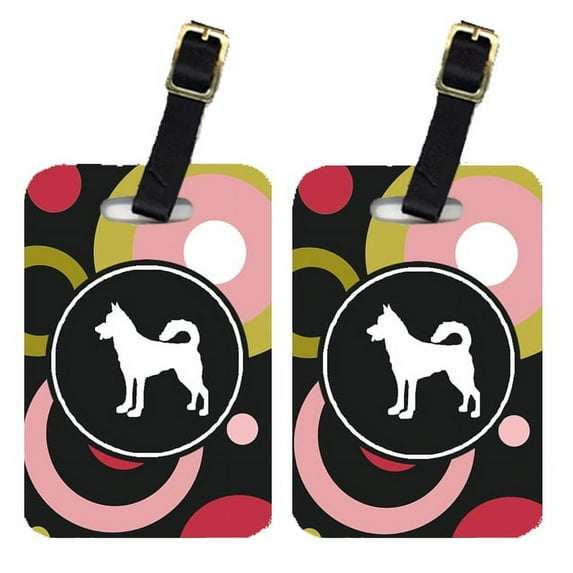 Pair of 2 Canaan Dog Luggage Tags