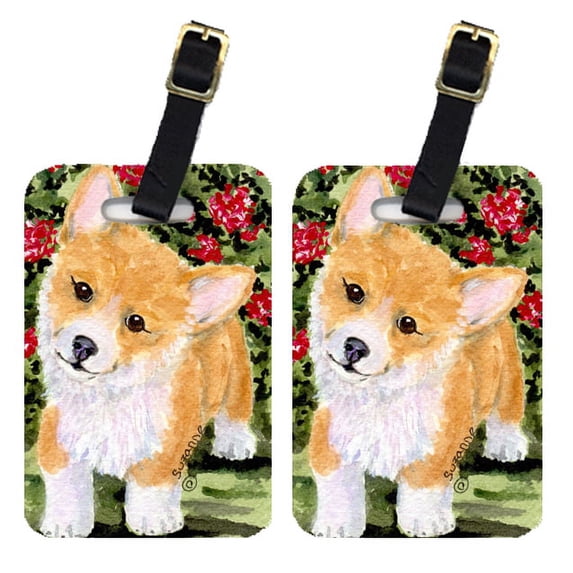 Pair of 2 Corgi Luggage Tags