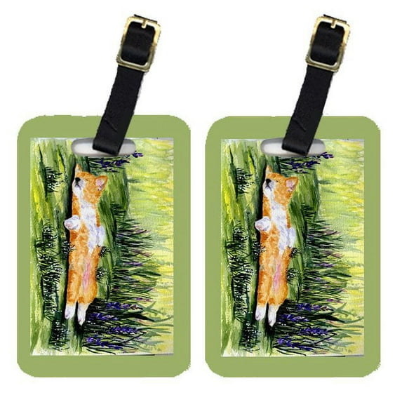 Pair of 2 Corgi Luggage Tags