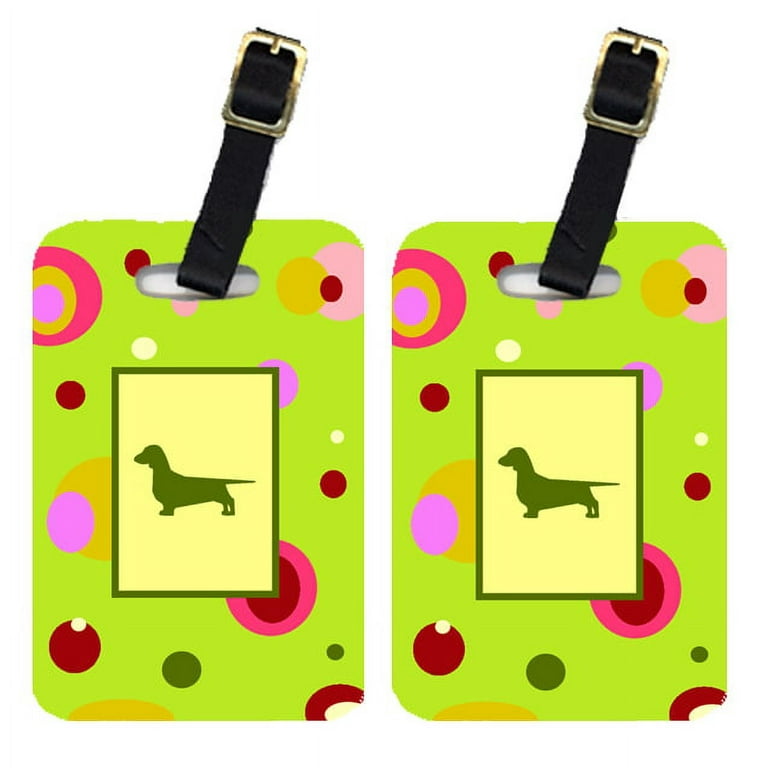 Dachshund luggage tag store