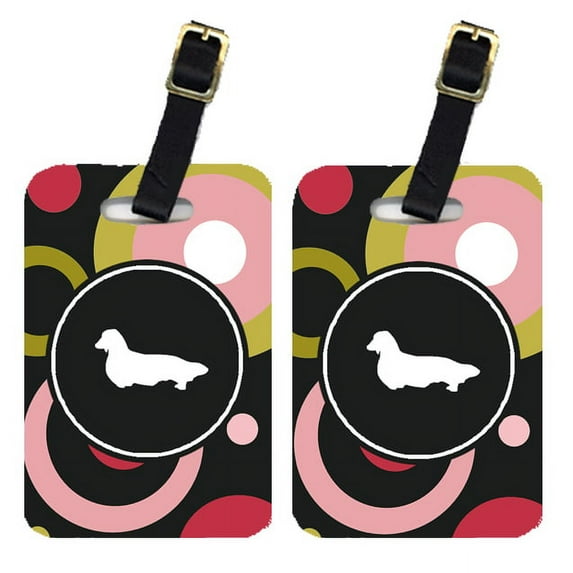 Pair of 2 Dachshund Luggage Tags