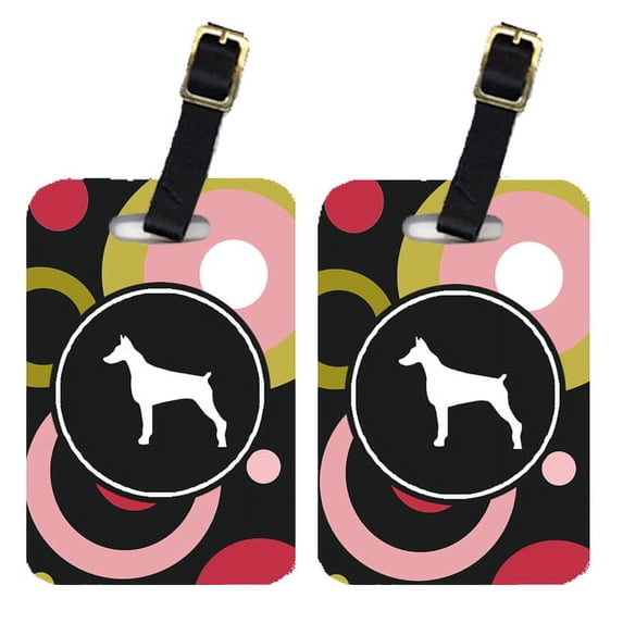 Pair of 2 Doberman Luggage Tags
