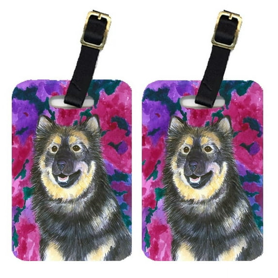 Pair of 2 Finnish Lapphund Luggage Tags