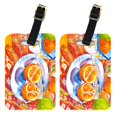 thumbnail image 1 of Pair of 2 Florida Oranges Sliced for breakfast Luggage Tags, 1 of 2