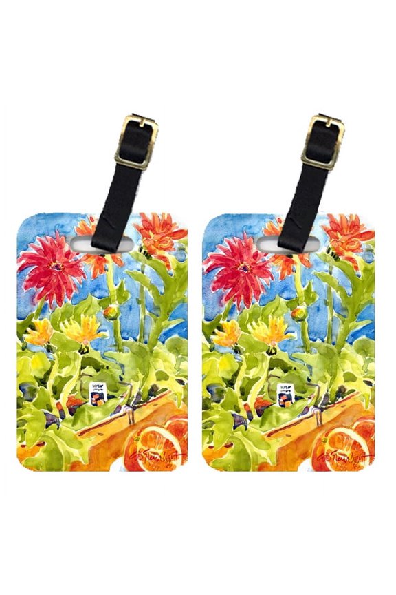 Pair of 2 Flower - Gerber Daisies Luggage Tags