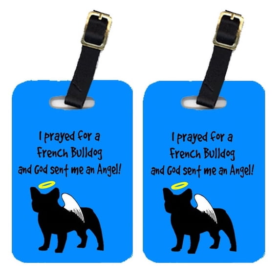 Pair of 2 French Bulldog Luggage Tags