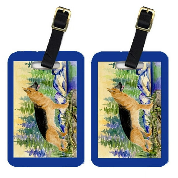 Pair of 2 German Shepherd Luggage Tags