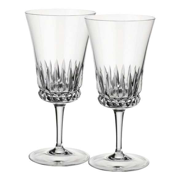 Pair of 2 Grand Royal Water Goblet Glasses