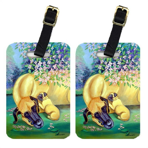 Pair of 2 Great Dane Luggage Tags