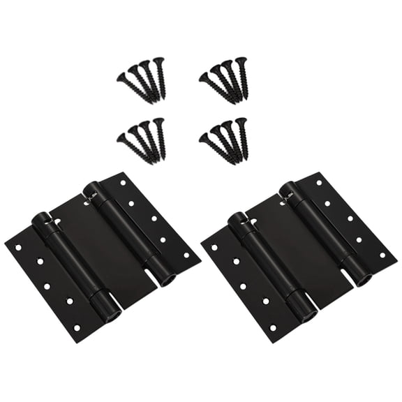 Pair of 2 Heavy Duty Steel Spring Hinges auto Closing Door Hinge Bi Directional Opening for Exterior Door Use