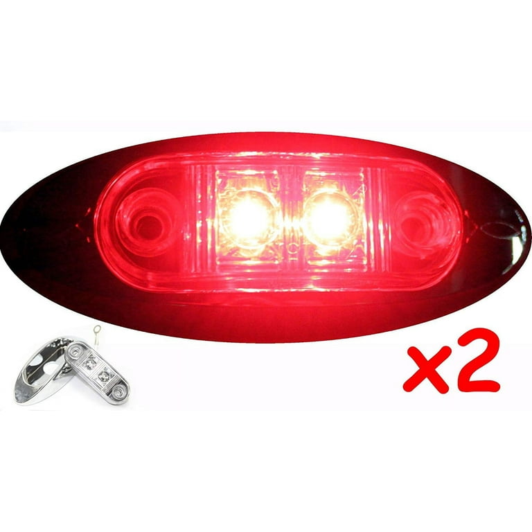 Amber Clearance & Marker to Red Auxiliary Watermelon LED