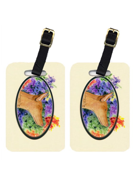 Pair of 2 Pharaoh Hound Luggage Tags