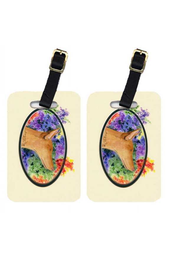 Pair of 2 Pharaoh Hound Luggage Tags