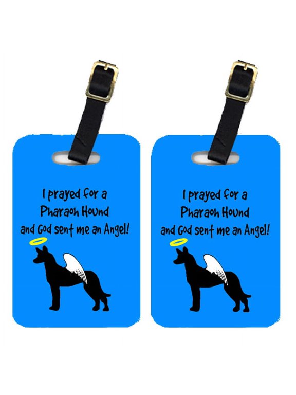 Pair of 2 Pharaoh Hound Luggage Tags