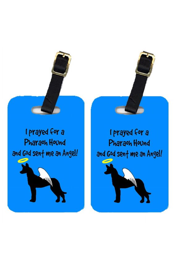 Pair of 2 Pharaoh Hound Luggage Tags