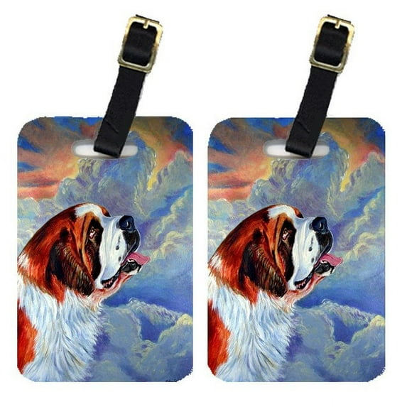 Pair of 2 Saint Bernard Luggage Tags