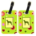 thumbnail image 1 of Pair of 2 Scottish Deerhound Luggage Tags, 1 of 2