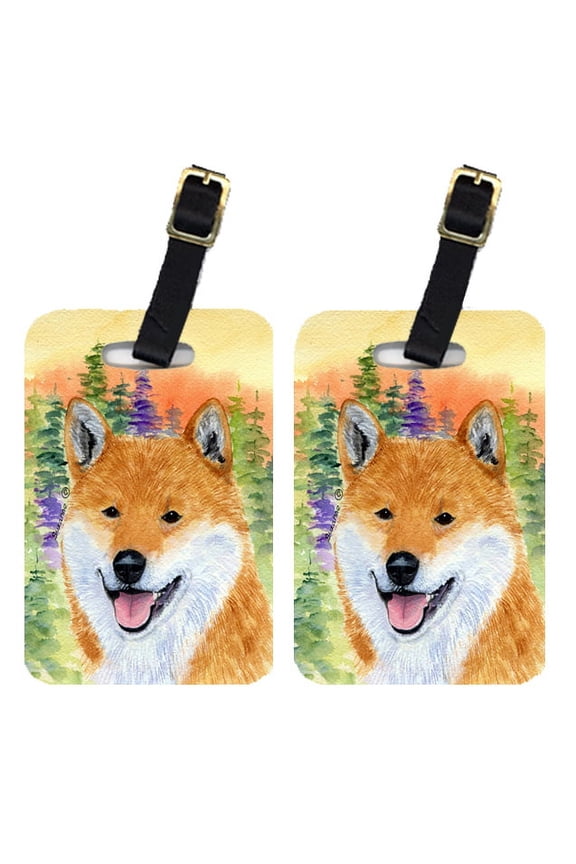 Pair of 2 Shiba Inu Luggage Tags
