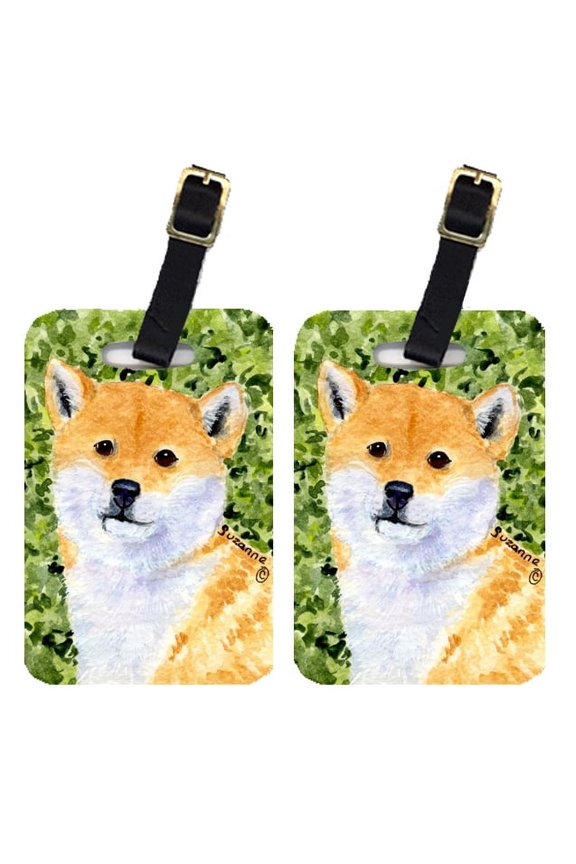 Pair of 2 Shiba Inu Luggage Tags