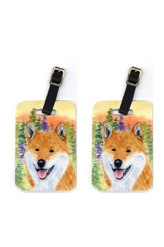 Pair of 2 Shiba Inu Luggage Tags