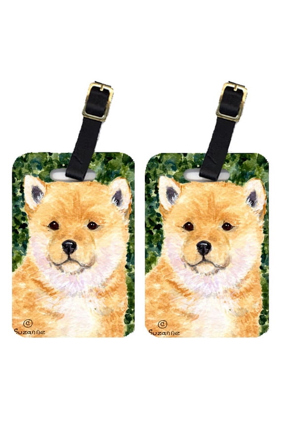 Pair of 2 Shiba Inu Luggage Tags