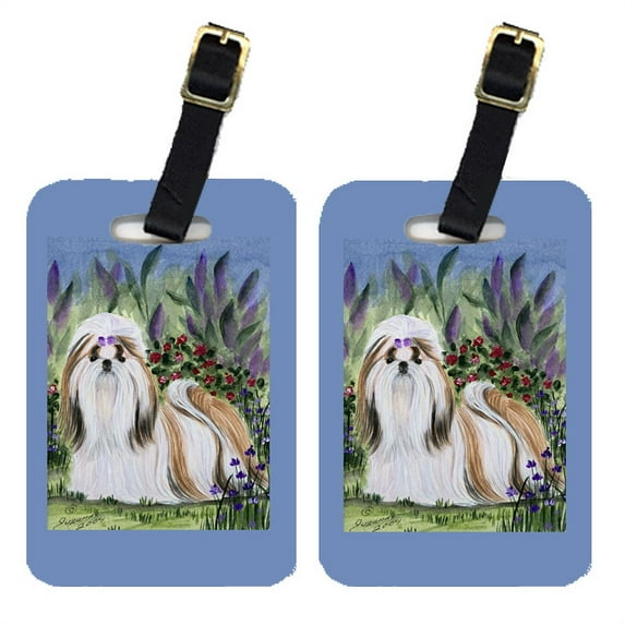 Pair of 2 Shih Tzu Luggage Tags
