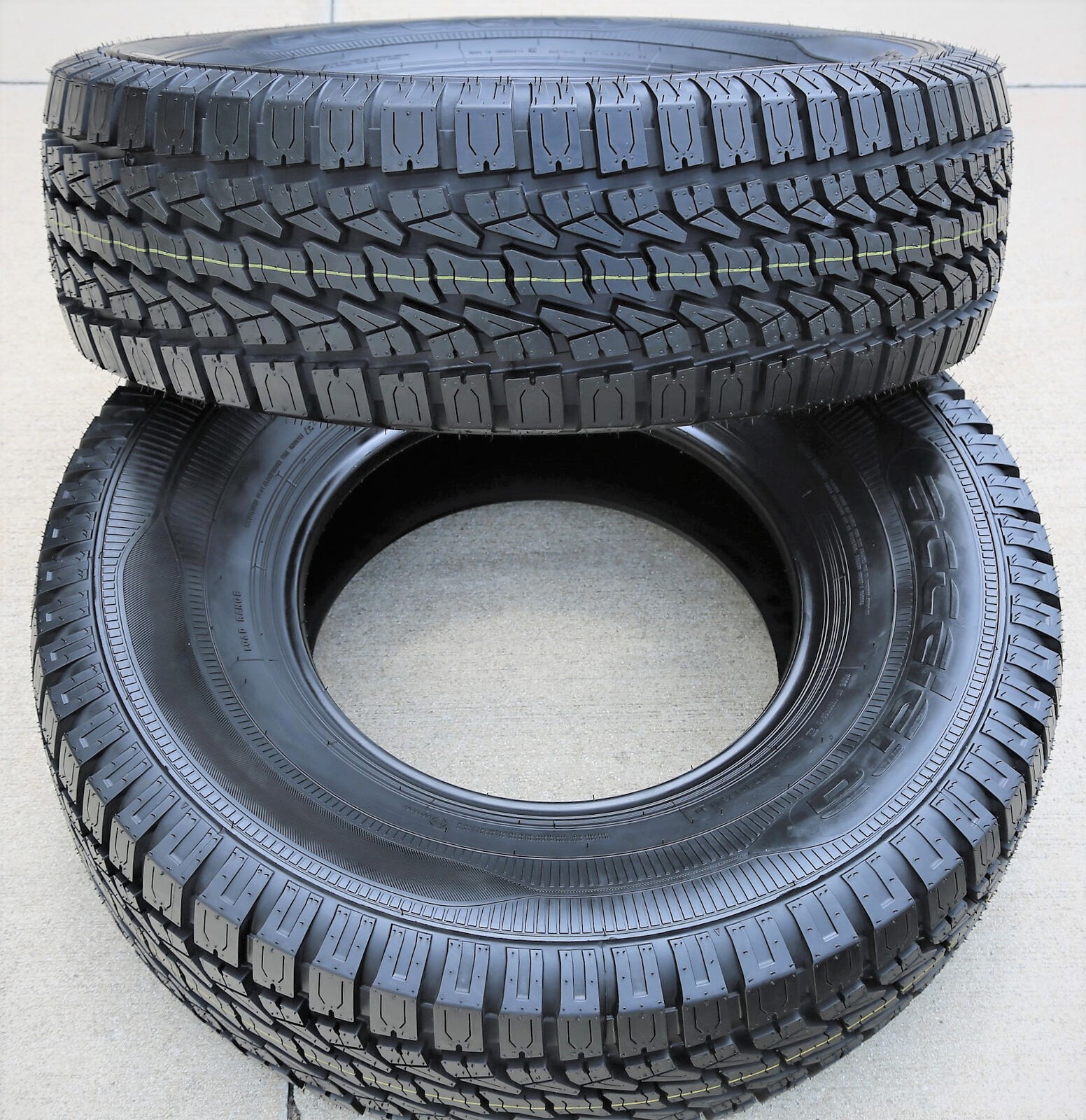 Pair Of 2 TWO Accelera Epsilon AT Steel Belted LT 225 75R16 Load E 10 