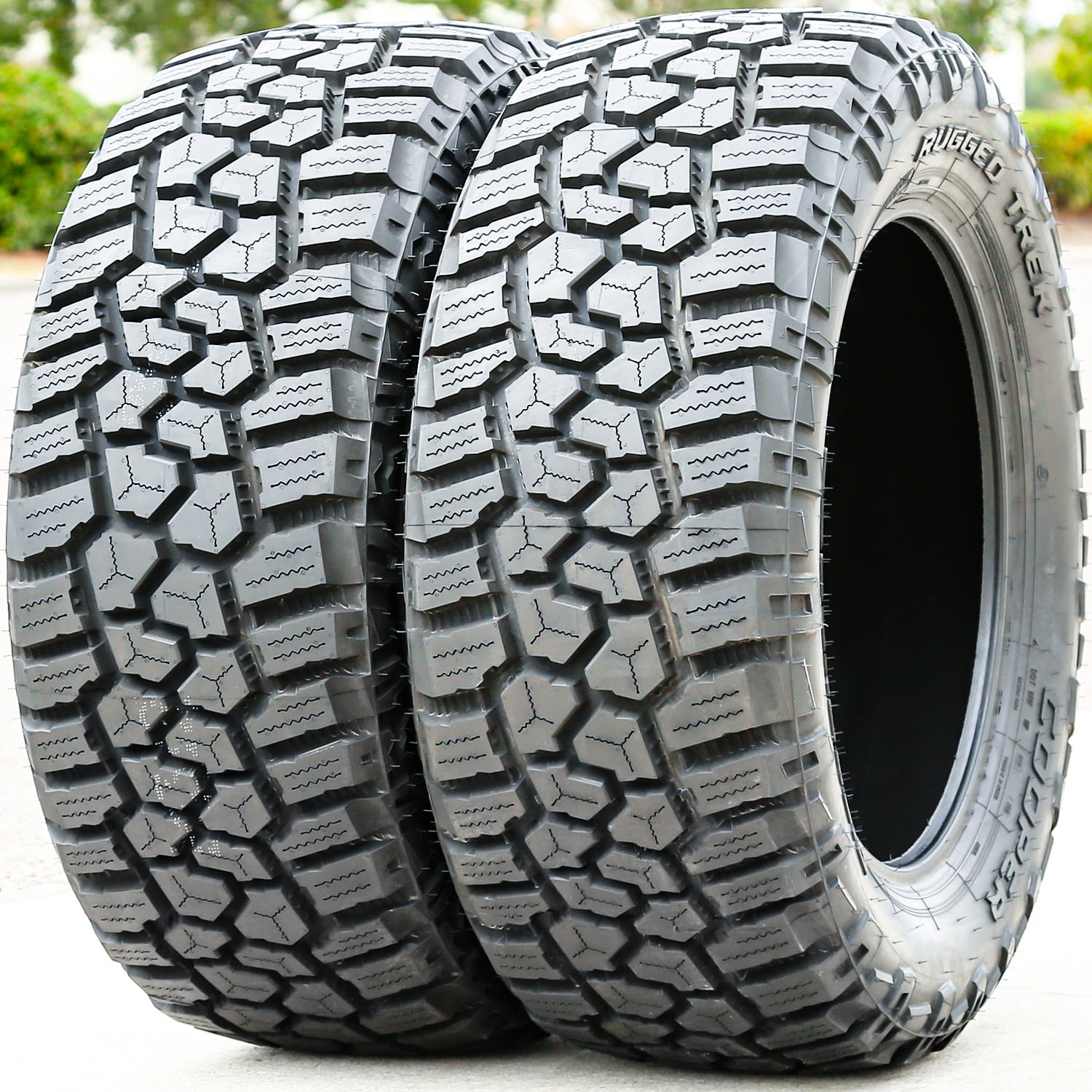 Pair of 2 Cooper Discoverer Rugged Trek 285/55R20 122/119Q E 10 Ply r/t Rugged Terrain Light Truck Tires