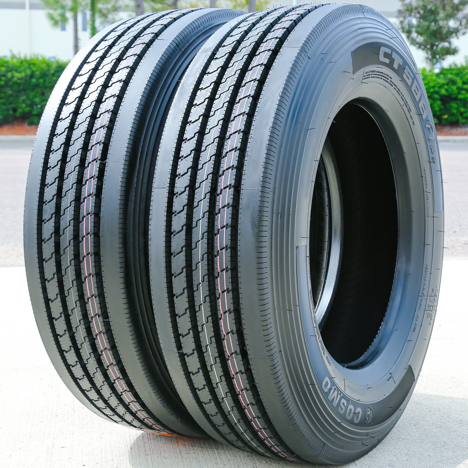 Pair of 2 Cosmo CT588 Plus 225/70R19.5 128/126M G 14 Ply All Position Commercial Tires